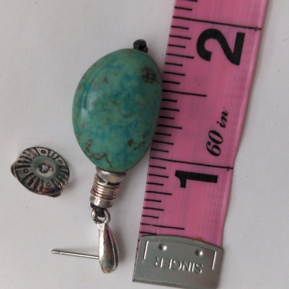 Vintage Robert Lee Morris earrings.  Drop dangle.  Silver plated.  Boho. - Picture 4 of 5